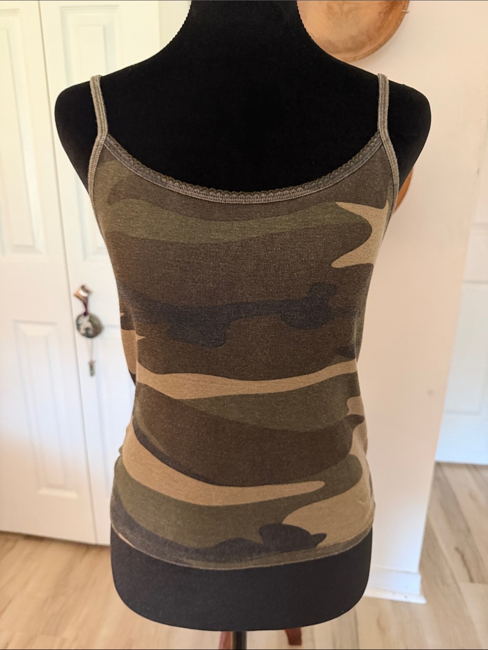 Brandy Melville Olive & Khaki Camo Spaghetti Strap Cami